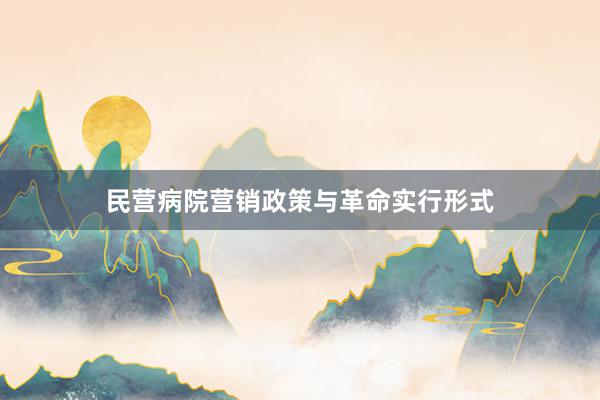 民营病院营销政策与革命实行形式